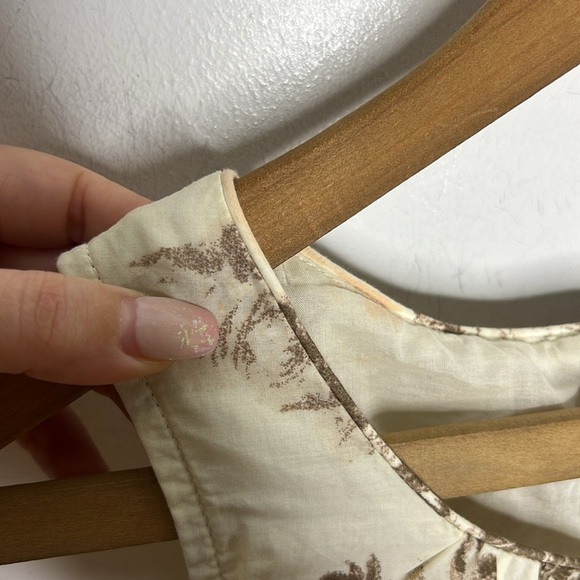 Lands’ End Canvas Floral Print Sleeveless Dress Brown Beige US 4 Small - Picture 5 of 12